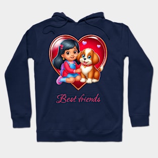 Puppy & Girl - Best friends Hoodie